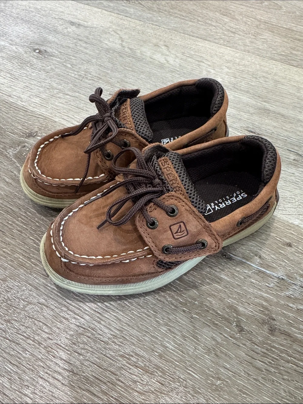 Sperry Kids Tan Brown Boat Shoes